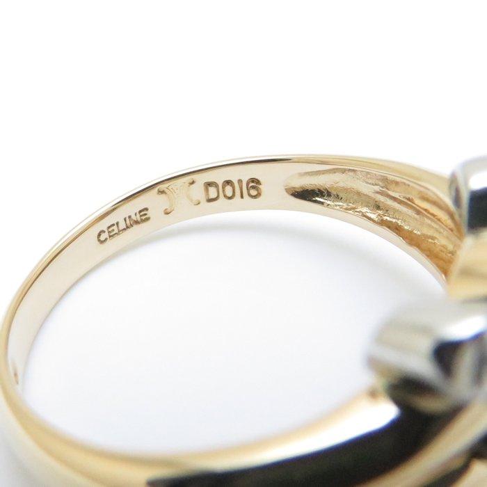 CELINE（セリーヌ） マカダム リング ダイヤモンド K18YGxPt900 12号