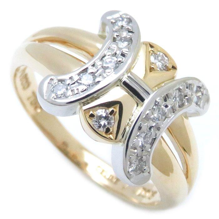 美品 CELINE セリーヌ PT900 マカダム リング  約20号 CELINE セリーヌ マカダム リング・指輪 プラチナPT900