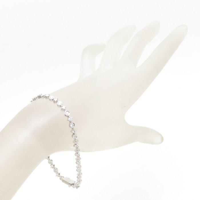 ライン LINE ダイヤモンドブレスレット K18WG ダイヤモンド1.50ct 