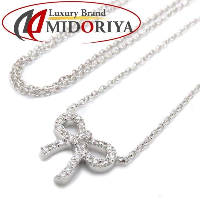 ティファニー Tiffany Amp Co メトロボウ リボン ペンダント K18wg ダイヤモンド ペンダント リボン メトロボウ ホワイトゴールド ネックレス 中古