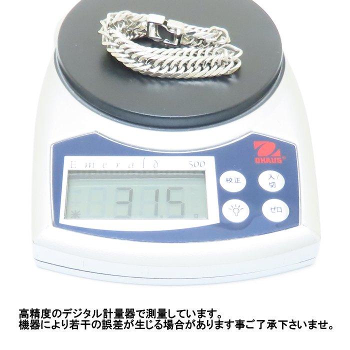 喜平ブレスレット Pt900プラチナ 8面 トリプル 18cm 31.5g/129117