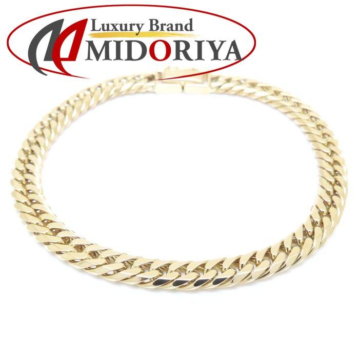 喜平ブレスレット K18YG イエローゴールド 6面 ダブル 18.5cm 19.9g  