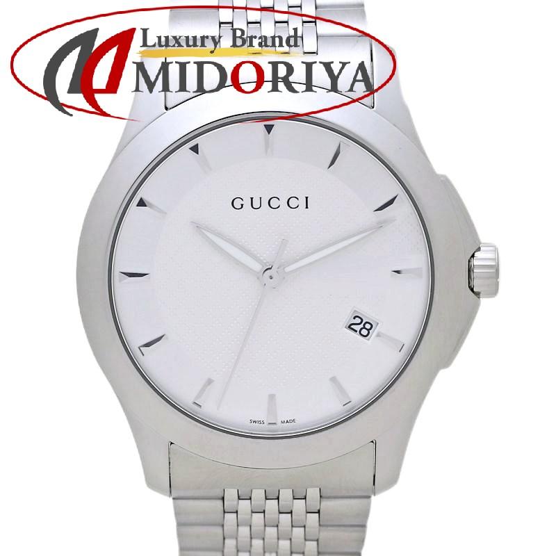 GUCCI グッチ Gタイムレス YA126401 126.4【電池交換済】ステンレス 