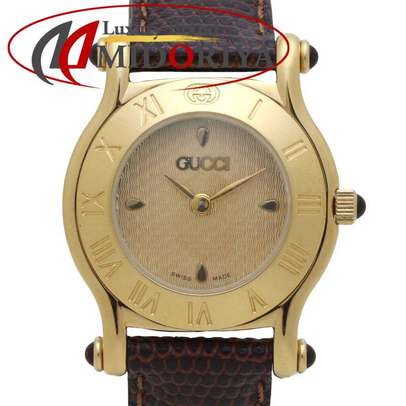 GUCCI グッチ ラウンドフェイス 6500L【電池交換済】 GP(ゴールド 