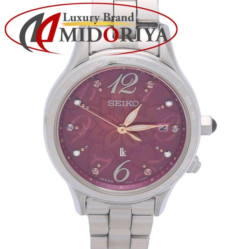 【限定】SEIKO ルキア 腕時計 1B35-0AH0 電波ソーラー 花柄 SEIKO - 【限定】SEIKO ルキア 腕時計 1B35-0AH0 電波ソーラー 花柄の