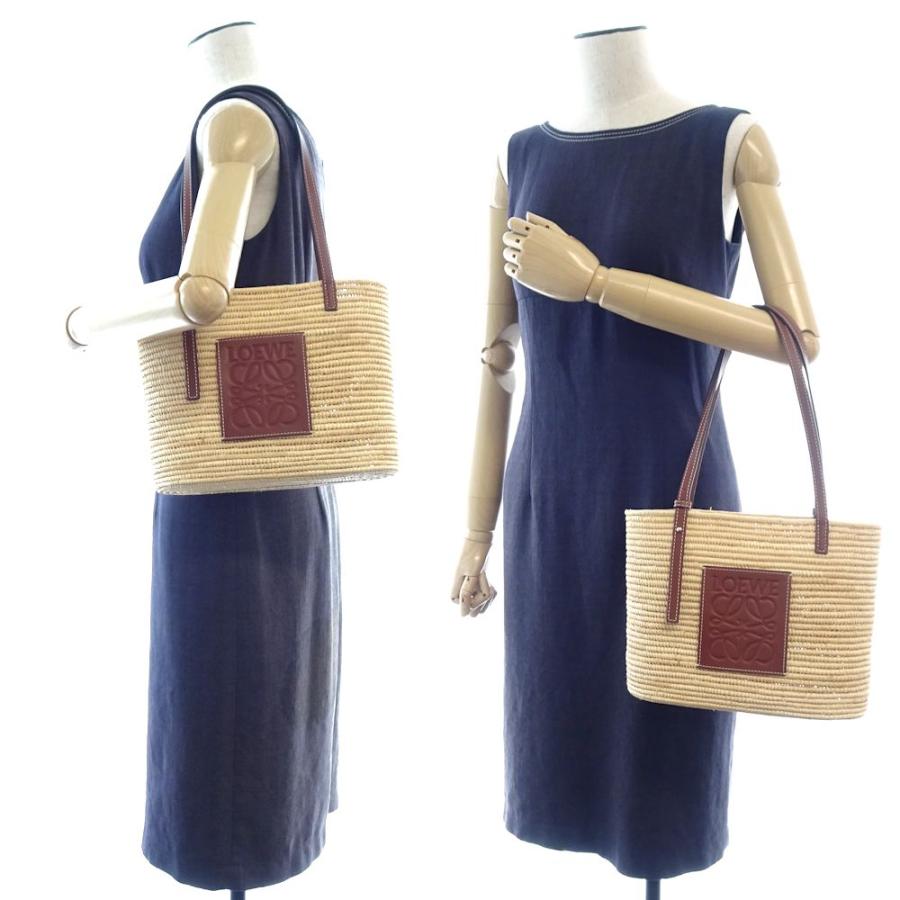 美品✨️LOEWE ロエベ バスケットバッグ スモール（ラフィア＆カーフ） LOEWE（ロエベ） LOEWE A223099X02 スクエア バスケットバッグ S