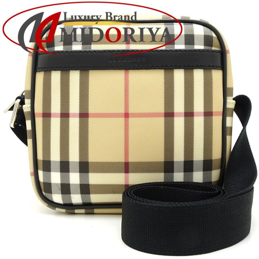 BURBERRY バーバリー ショルダーバッグ 斜め掛け PVC×レザー ノバ  