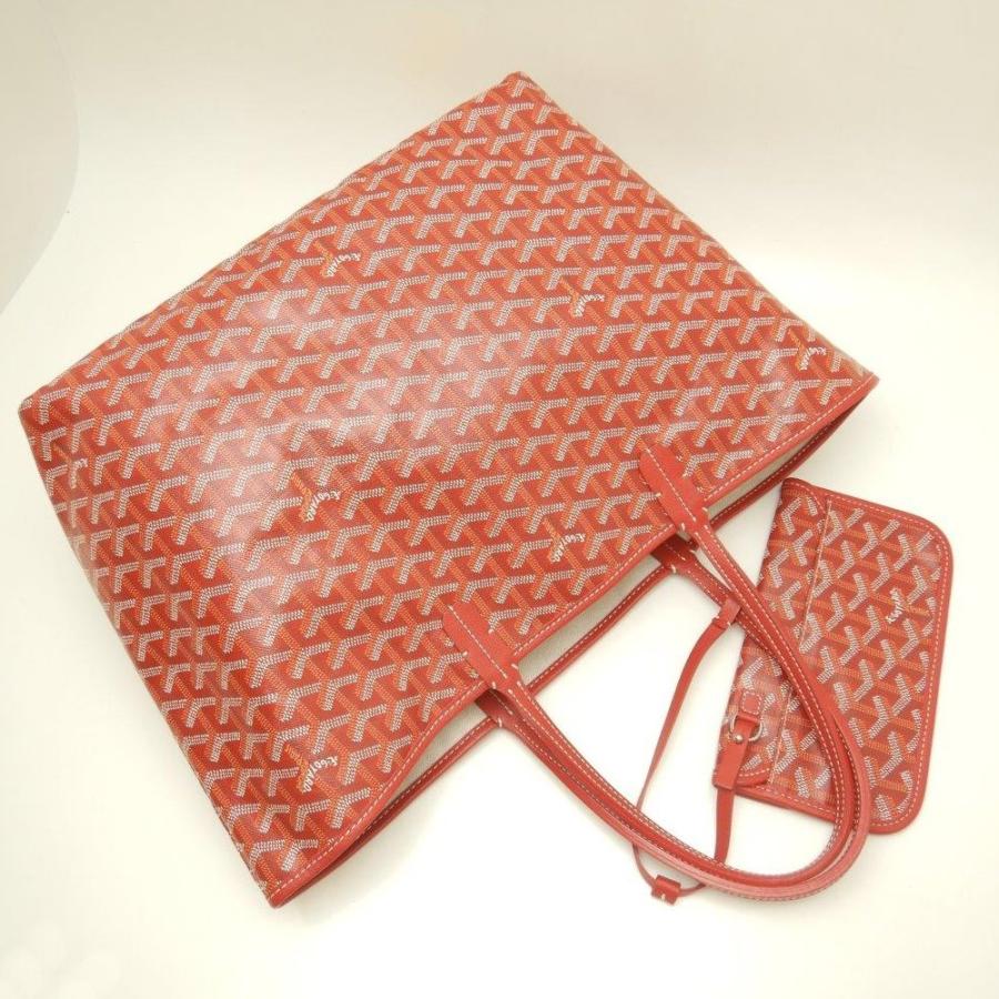 GOYARD（ゴヤール） ☆未使用 サンルイPM PVC×レザー 赤 レッド トート