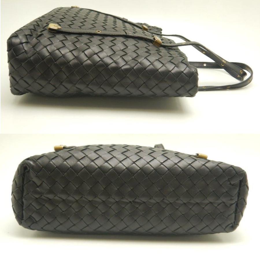 ボッテガヴェネタ BOTTEGAVENETA イントレチャート トートバッグ 162937 トートバッグ レザー 黒 / 151302【中古 ...