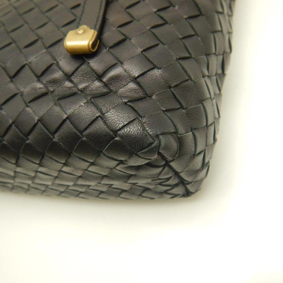 ボッテガヴェネタ BOTTEGAVENETA イントレチャート トートバッグ 162937 トートバッグ レザー 黒 / 151302【中古 ...