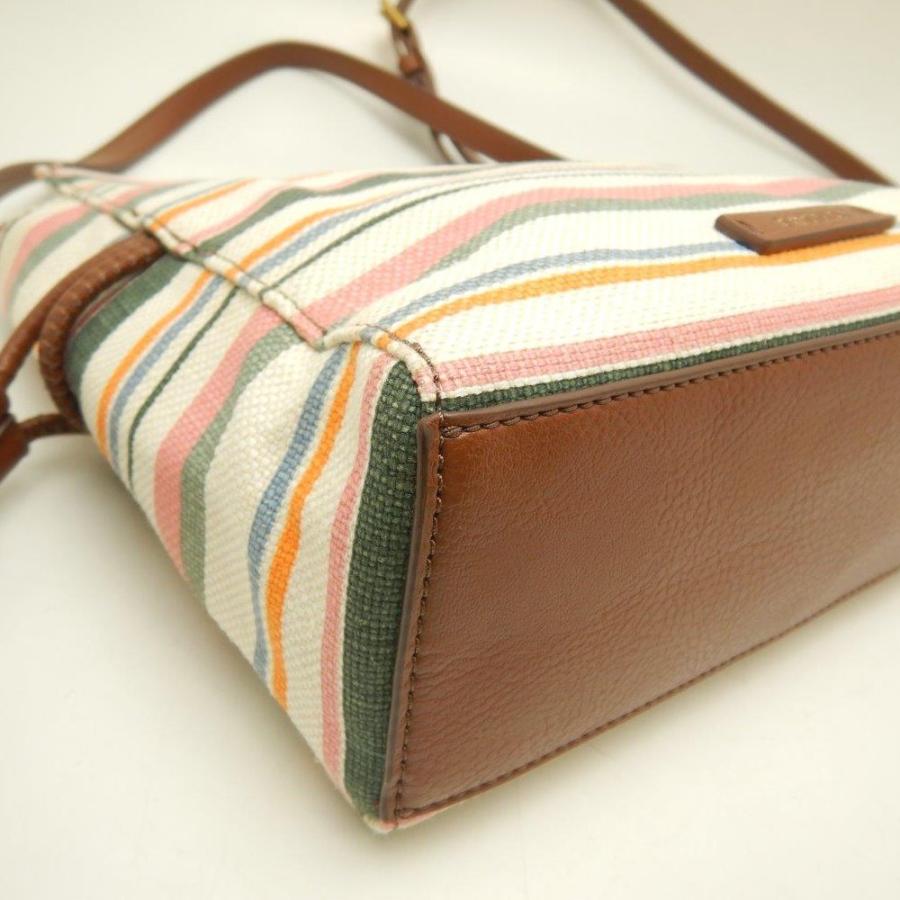 FOSSIL（フォッシル） ショルダーバッグ 斜め掛け キャンバス×合成皮革 
