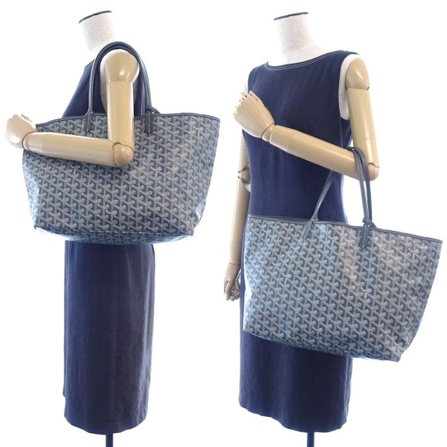 GOYARD ゴヤール サンルイPM トートバッグ PVC ハンドバッグ グレー GOYARD ゴヤール サンルイPM トートバッグ PVC レザー ホワイト