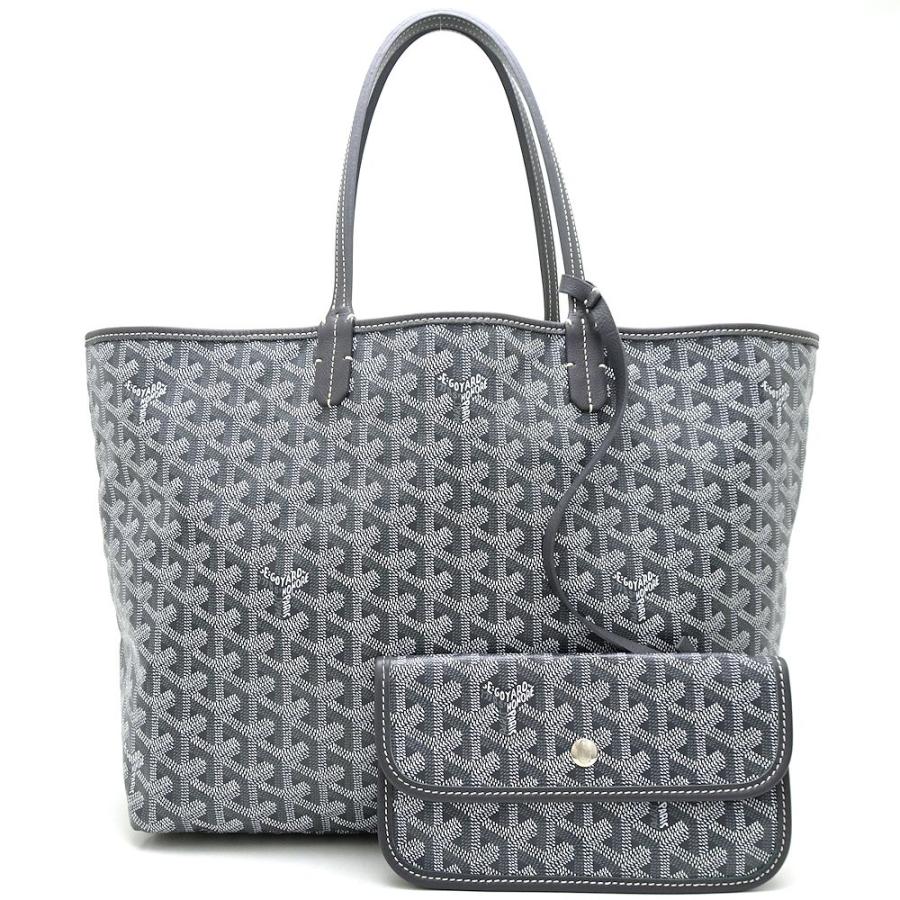 GOYARD（ゴヤール） サンルイPM PVC×レザー グレー トートバッグ