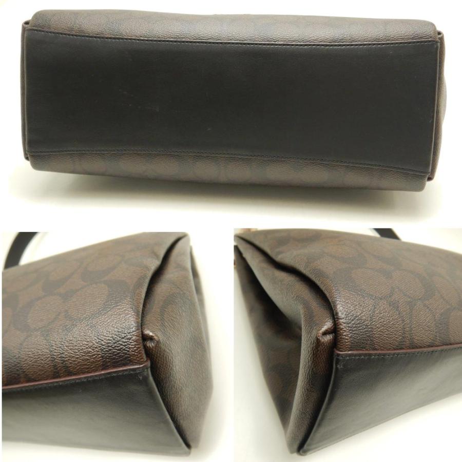 COACH コーチ シグネチャー レザー×PVC 2wayショルダーバッグ COACH（コーチ） トートバッグ ショルダー 2WAY PVC レザー