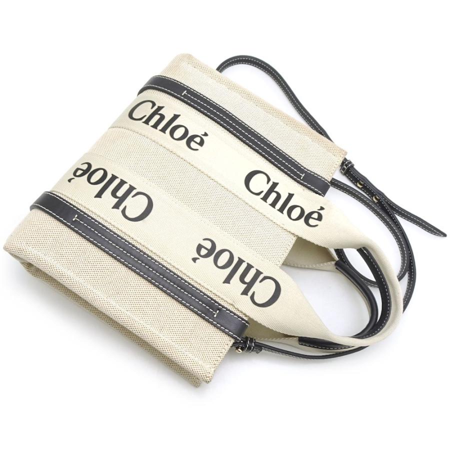 Chloe（クロエ） ウッディ スモール トートバッグ キャンバス×カーフ