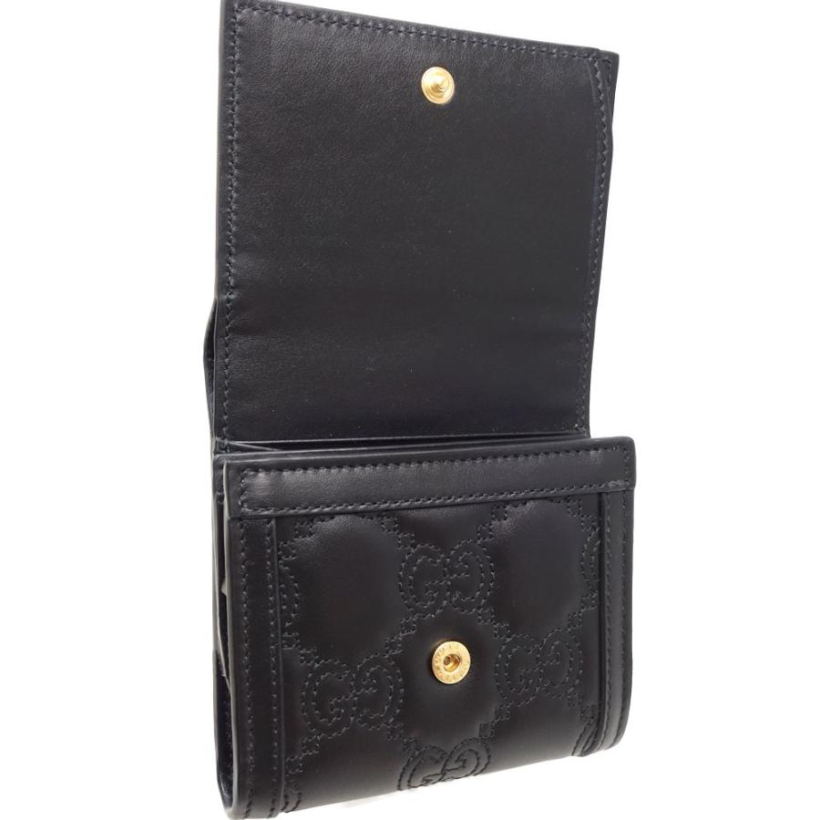 GUCCI グッチ カードケースウォレット 723799 二つ折り財布 レザー  ブラック/180260【中古】 GUCCI（グッチ） カードケースウォレット 723799 二つ折り財布 レザー