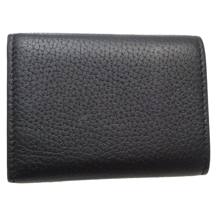 GUCCI グッチ ホースビット コンパクトウォレット 745988 三つ折り財布 カーフ  ブラック/180281【中古】 GUCCI（グッチ） ホースビット コンパクトウォレット 745988 三つ折り