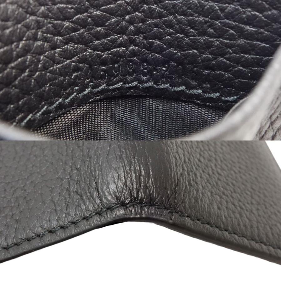 GUCCI グッチ ホースビット コンパクトウォレット 745988 三つ折り財布 カーフ  ブラック/180281【中古】 GUCCI（グッチ） ホースビット コンパクトウォレット 745988 三つ折り