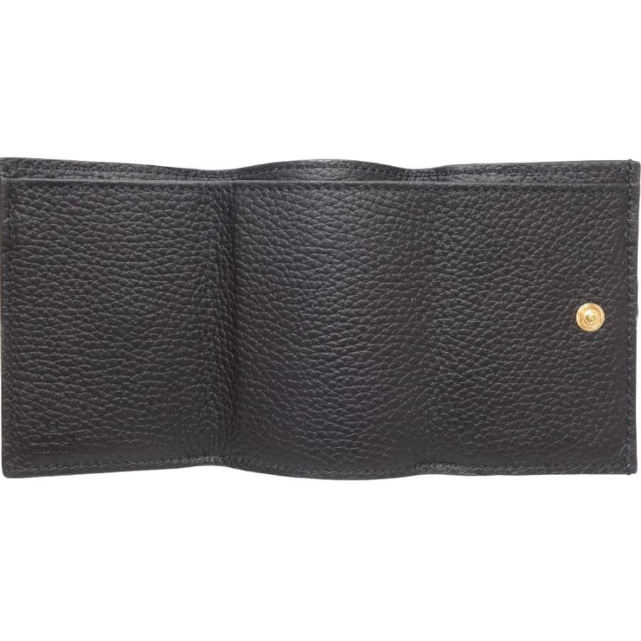 GUCCI グッチ ホースビット コンパクトウォレット 745988 三つ折り財布 カーフ  ブラック/180281【中古】 GUCCI（グッチ） ホースビット コンパクトウォレット 745988 三つ折り