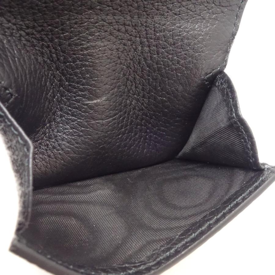 GUCCI グッチ ホースビット コンパクトウォレット 745988 三つ折り財布 カーフ  ブラック/180281【中古】 GUCCI（グッチ） ホースビット コンパクトウォレット 745988 三つ折り