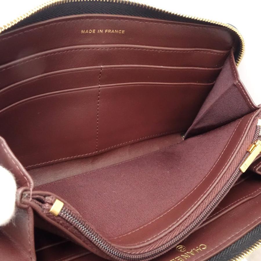 シャネル フルファスナー長財布  AP0242 キャビアスキン レディース ブラック【中古】 CHANEL（シャネル） 長財布 クラシック ロングジップウォレット AP0242