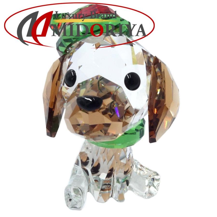 SWAROVSKI スワロフスキー プードル 犬 ドッグ クリスタル フィギュリン 置物【中古】 SWAROVSKI（スワロフスキー） フィギュリン 置物 ドッグ 犬 クリスマス