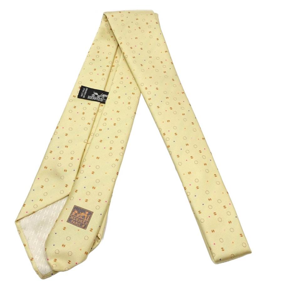 HERMES（エルメス） ネクタイ シルク イエロー マルチカラー/180991