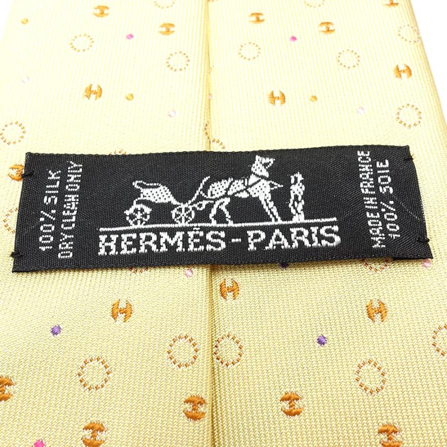 HERMES（エルメス） ネクタイ シルク イエロー マルチカラー/180991