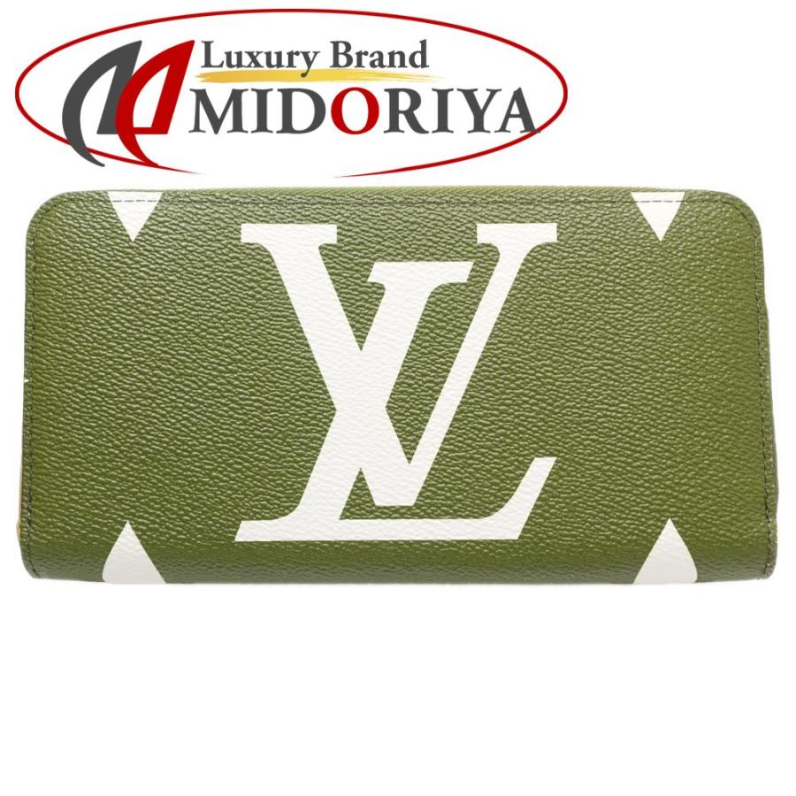 新品に近い　ルイヴィトン モノグラム ジャイアント ジッピーウォレット　カーキ LOUIS VUITTON（ルイ・ヴィトン） 長財布 ジッピーウォレット M67549