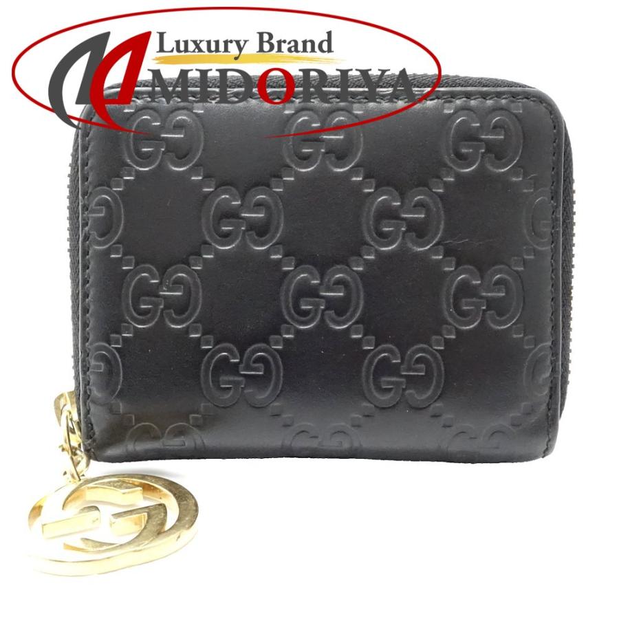 GUCCI グッチ カードケース グッチシマ シグネチャー 431412 レザー ブラック/181194【中古】 : MIDORIYA ...