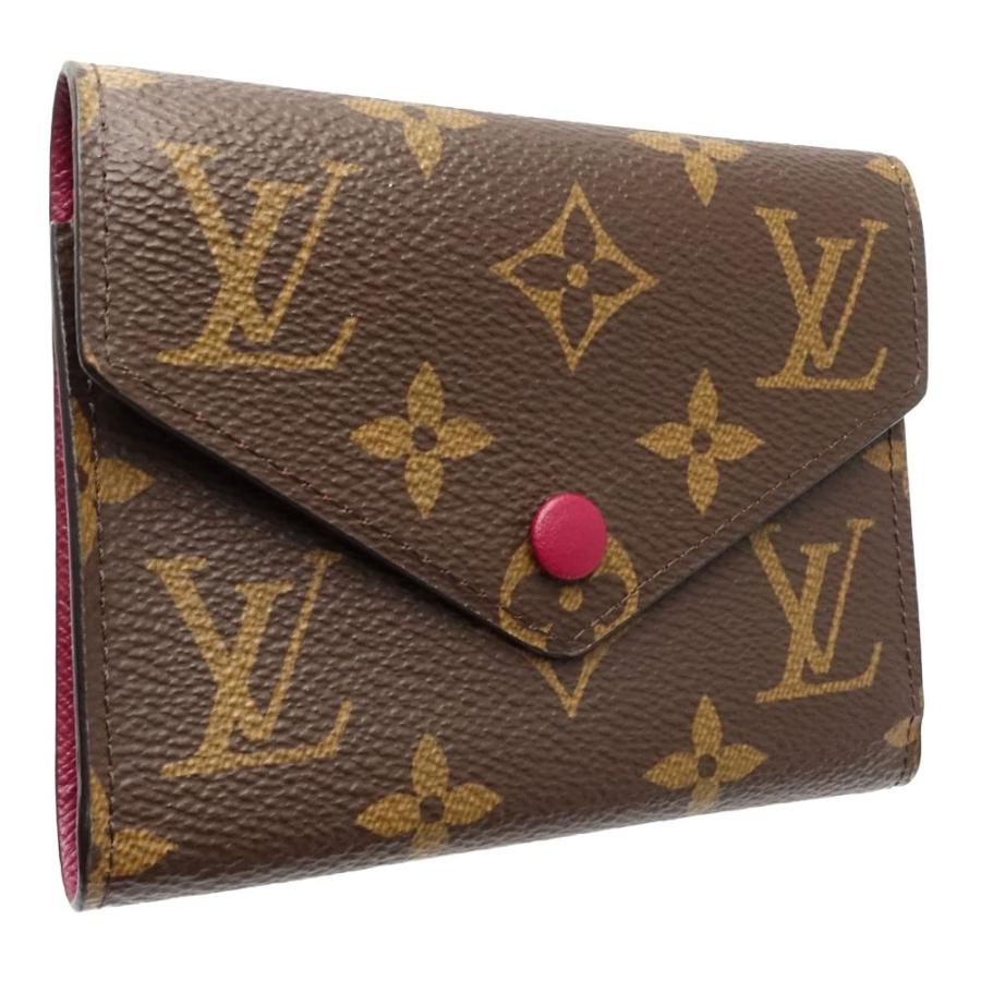 Louis Vuitton 三つ折り財布 ダークブラウン ルイヴィトン 三つ折り財布 レディース ポルトフォイユ・ヴィクトリー