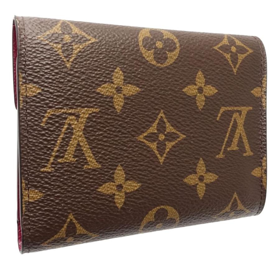 ルイヴィトン(LOUIS VUITTON) M41938 モノグラム ポルトフォイユ ヴィクトリーヌ 三つ折り財布 財布 レディース (カラー：ブラウン系×フューシャ)  【Aランク】【中古】 Amazon | ルイヴィトン 財布 LOUIS VUITTON M41938 モノグラム