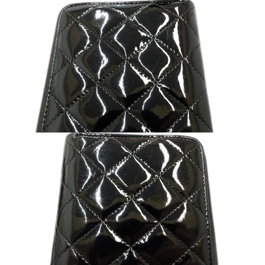 値下げ♪】CHANEL☆マトラッセ☆パテントレザー 長財布☆ブラック 