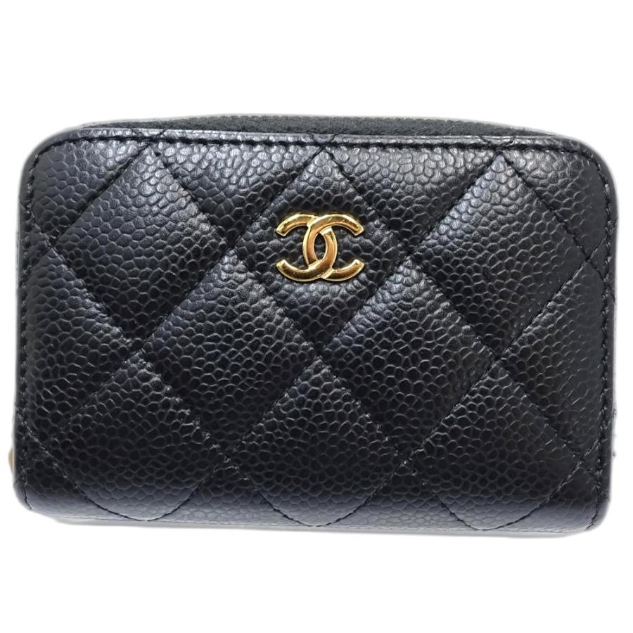CHANEL シャネル クラシックジップパース ケースキャビアスキン CHANEL シャネル コインケース レディース クラシックジップ