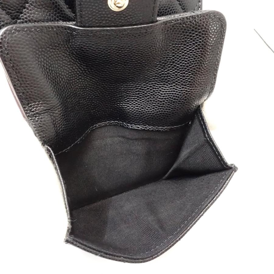 正規品　CHANEL マトラッセ　AP0230 ブラックレザー 三つ折り財布 シャネル CHANEL CHANEL 三つ折り財布 MATELASSE マトラッセ AP0230