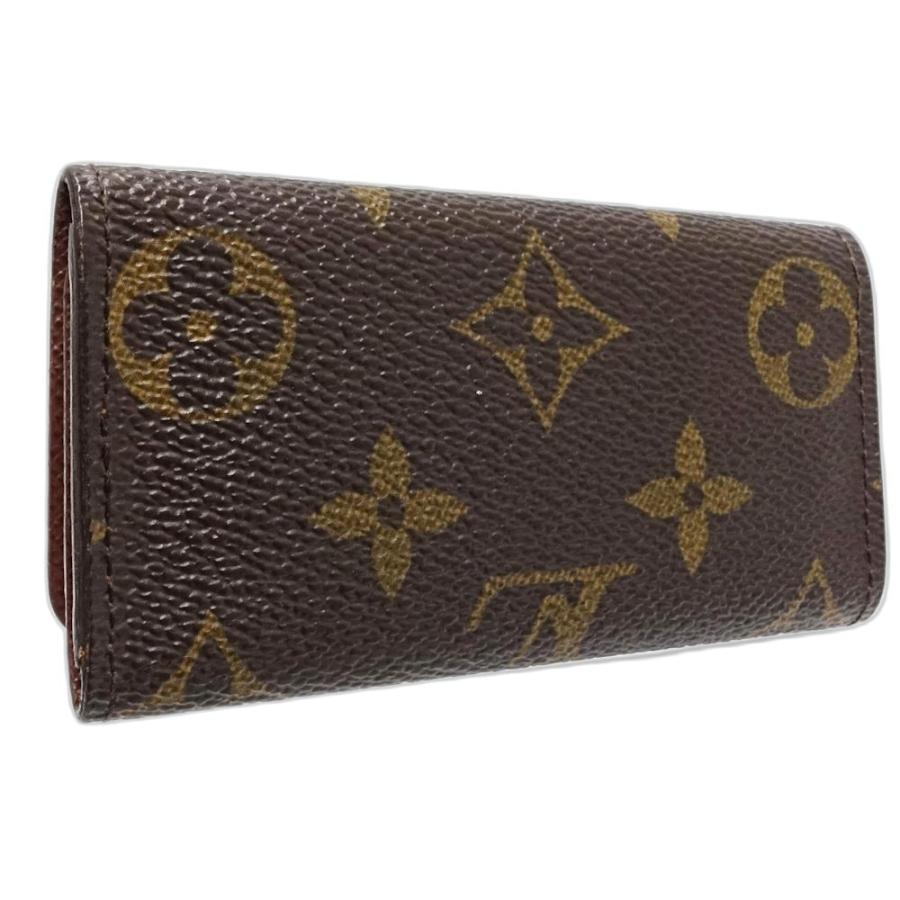 【新品同様】ルイヴィトン モノグラム キーケース ミュルティクレ4　4連　茶色 LOUIS VUITTON（ルイ・ヴィトン） モノグラム キーケース 4連
