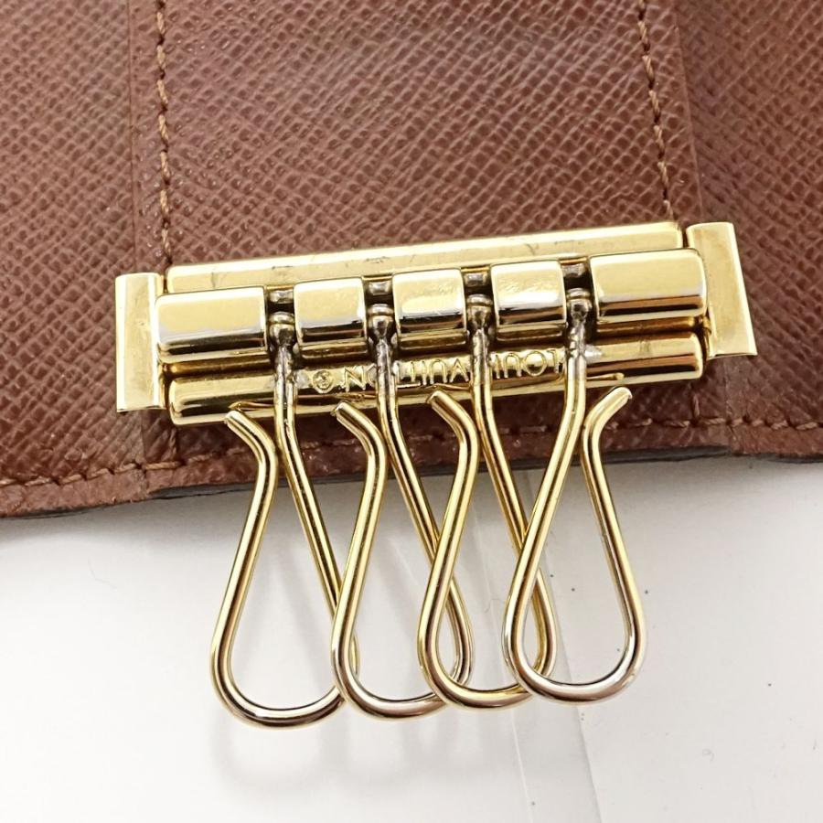 ルイヴィトン モノグラム ケース コンパクト ブラウン チェーン LOUIS VUITTON（ルイ・ヴィトン） モノグラム キーケース 4連