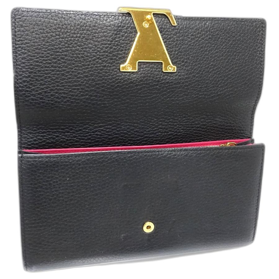 【中古】LOUIS VUITTON ルイヴィトン 長財布 M61248 ポルトフォイユ カプシーヌ トリヨンレザー ノワール レディース /181738 LOUIS VUITTON（ルイ・ヴィトン） 【中古】LOUIS VUITTON 長財布