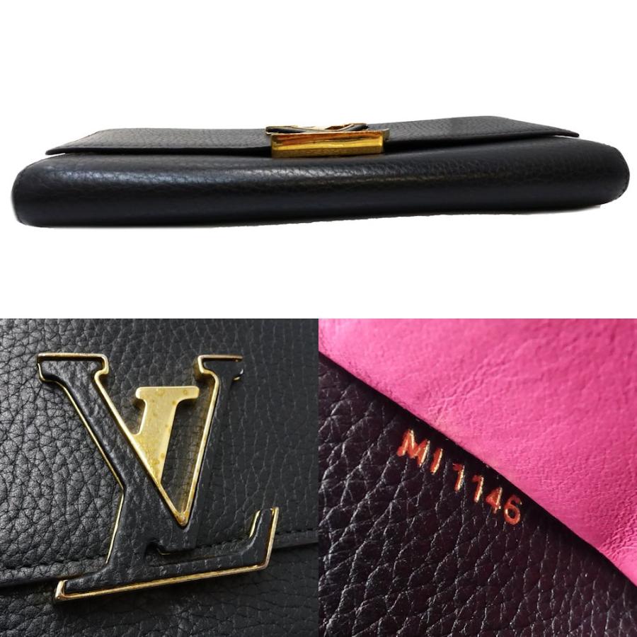 【中古】LOUIS VUITTON ルイヴィトン 長財布 M61248 ポルトフォイユ カプシーヌ トリヨンレザー ノワール レディース /181738 LOUIS VUITTON（ルイ・ヴィトン） 【中古】LOUIS VUITTON 長財布