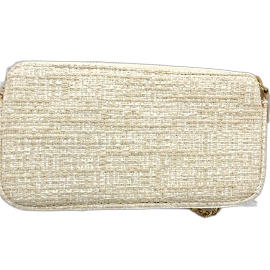【中古】CHANEL シャネル ウォレットチェーン A84415 ドーヴィル ショルダーバッグ キャンバス ベージュ レディース /181802の画像