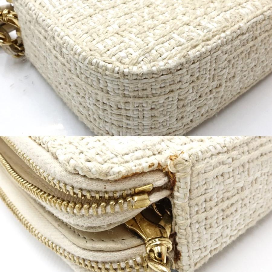 【中古】CHANEL シャネル ウォレットチェーン A84415 ドーヴィル ショルダーバッグ キャンバス ベージュ レディース /181802の画像