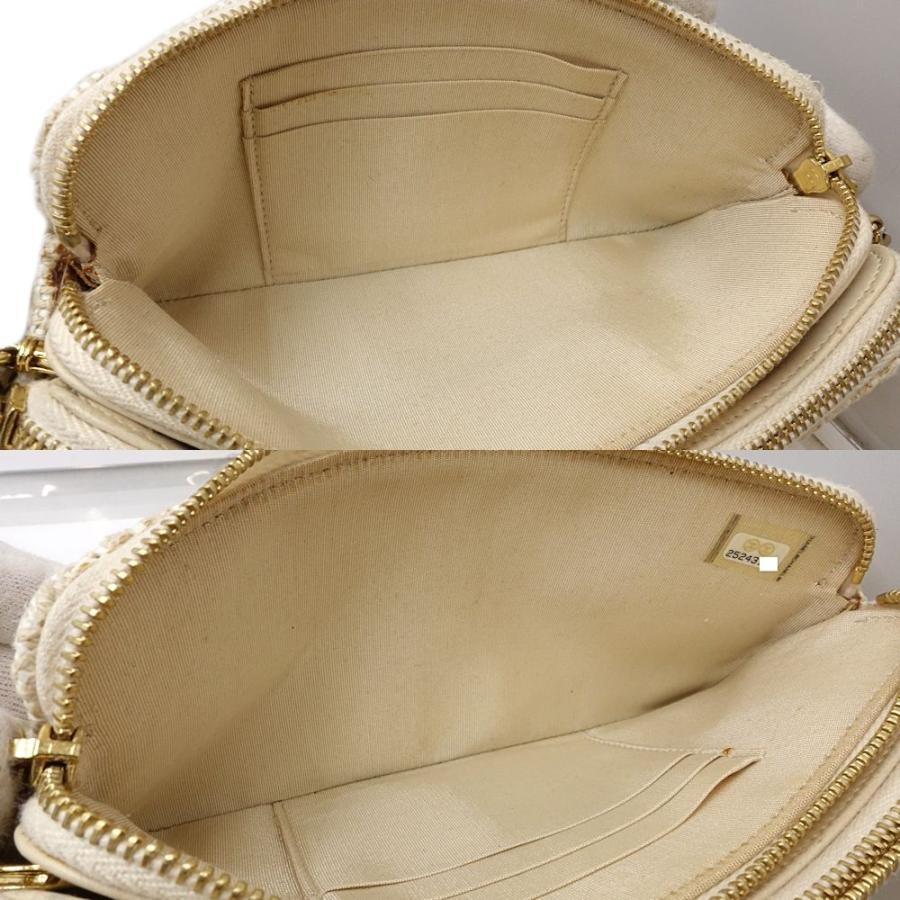 【中古】CHANEL シャネル ウォレットチェーン A84415 ドーヴィル ショルダーバッグ キャンバス ベージュ レディース /181802の画像
