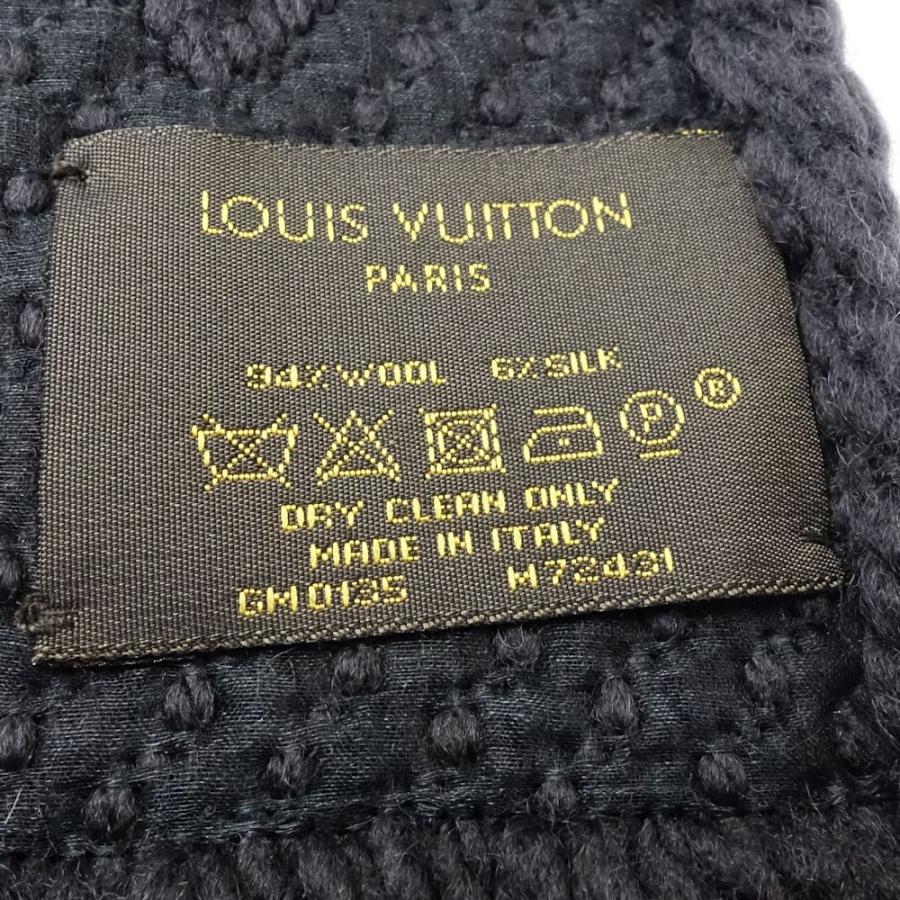 ルイヴィトン エシャルプ ロゴマニア マフラー ノワール ブラック M72431 LOUIS VUITTON（ルイ・ヴィトン） マフラー エシャルプ ロゴマニア