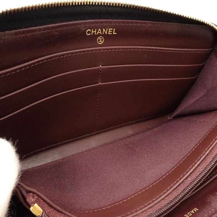 シャネル　CHANEL  長財布　キャビアスキン　マトラッセ CHANEL シャネル マトラッセ 2つ折り長財布 キャビアスキン 黒
