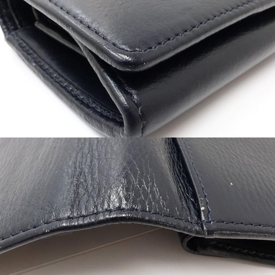 HIROFU（ヒロフ） 【中古】HIROFU 長財布 ロングフラップウォレット レザー ブラック レディース /181858 ...