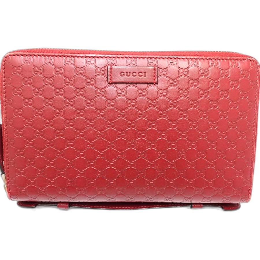 GUCCI グッチ トラベルケース マイクログッチシマ オーガナイザー 544250 マルチケース レザー レッド レディース/181879【中古】_1