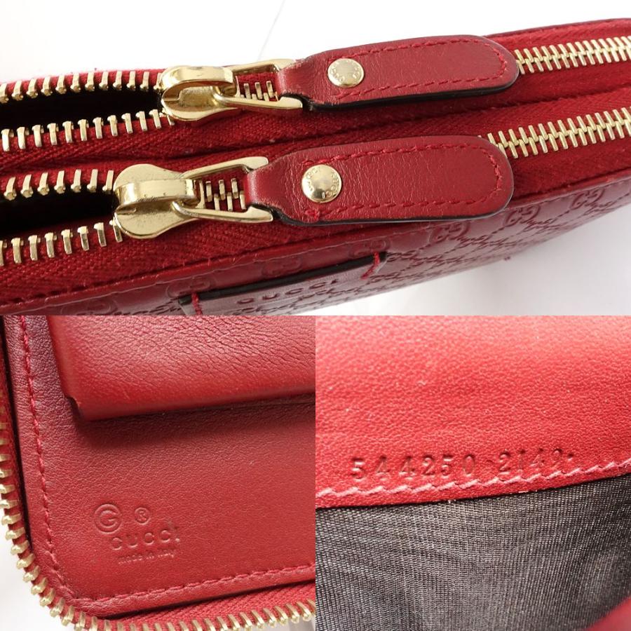 GUCCI グッチ トラベルケース マイクログッチシマ オーガナイザー 544250 マルチケース レザー レッド レディース/181879【中古】_8