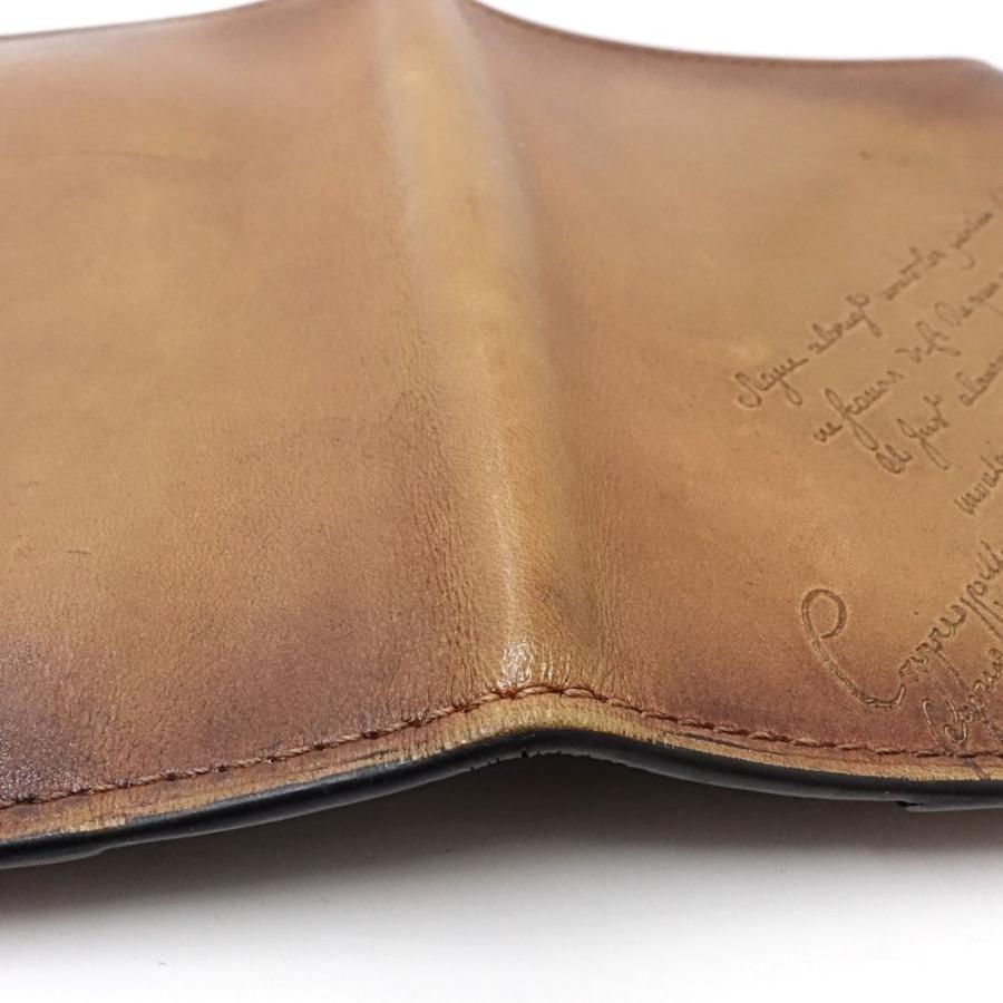 【未使用品】BERLUTI ☆ベルルッティ ブラウンレザーパスポートケース Berluti（ベルルッティ） パスポートケース カリグラフィ ヴェネチア