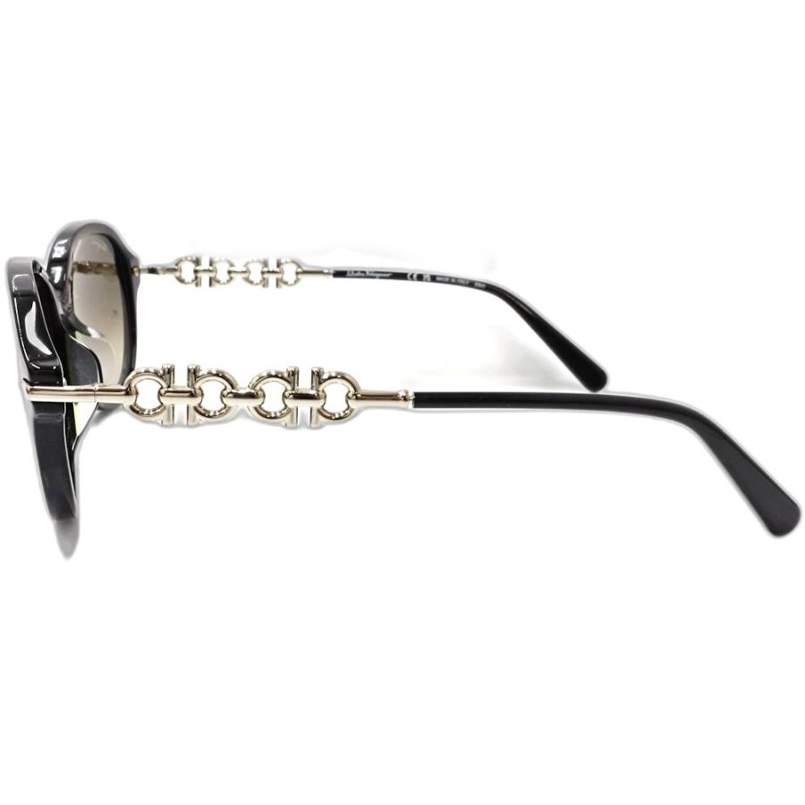 Salvatore Ferragamo サルヴァトーレフェラガモ サングラス ガンチーニ SF1048SLB 56□16 145 プラスチック ブラック レディース/181909【中古】 FERRAGAMO（フェラガモ） サルヴァトーレフェラガモ サングラス