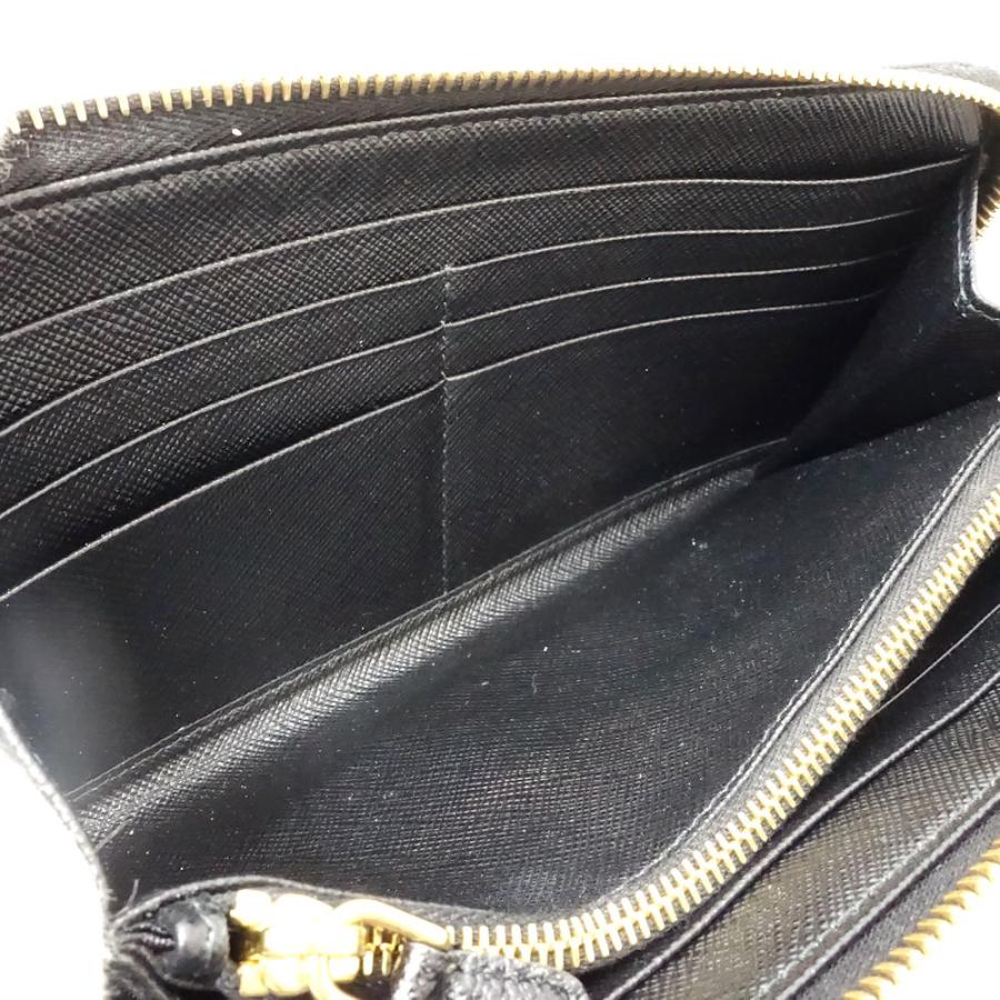 中古 プラダ PRADA 1ML506 レディース 長財布 ブラック サフィアーノレザー PRADA（プラダ） 【中古】PRADA 長財布 1ML506 ジップアラウンド